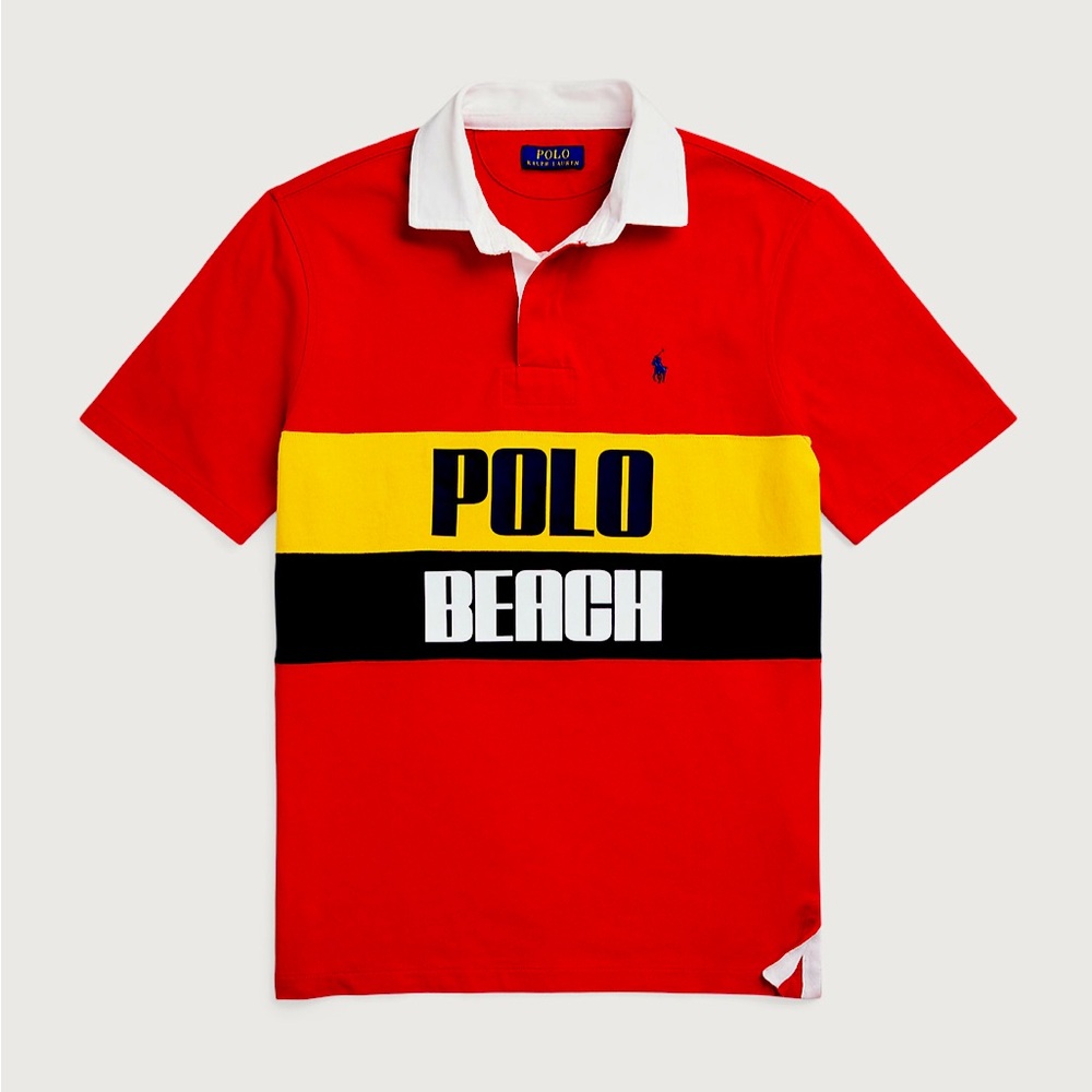 🏐 Polo Ralph Lauren Red Polo Volleyball Beach Shirt
